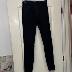 Abercrombie & Fitch Black Distressed Skinny Jeans